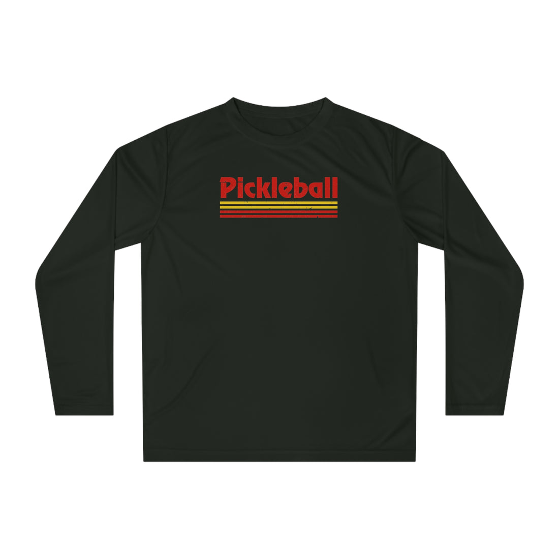 Retro Red Pickleball Long Sleeve Tee - Dry Fit