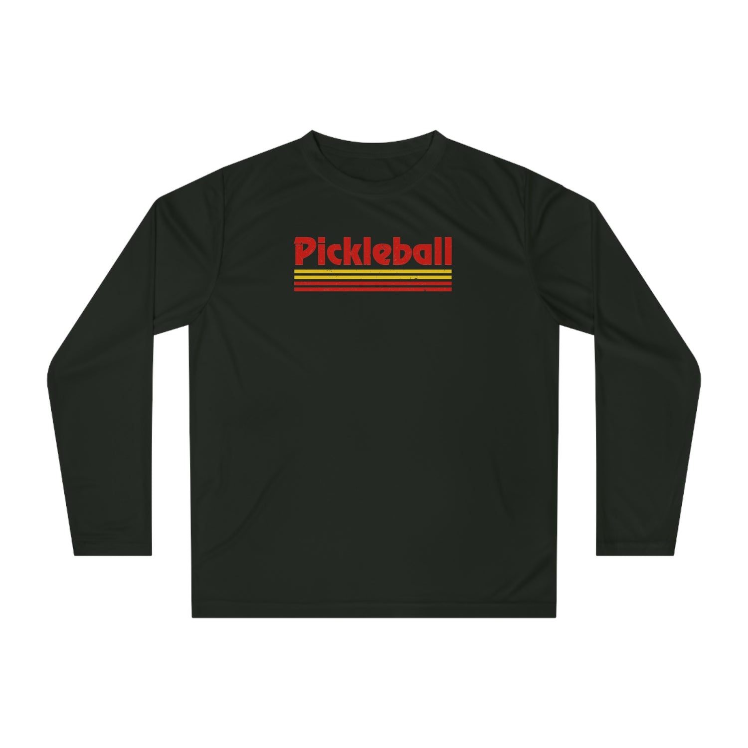 Retro Red Pickleball Long Sleeve Tee - Dry Fit