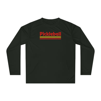 Retro Red Pickleball Long Sleeve Tee - Dry Fit