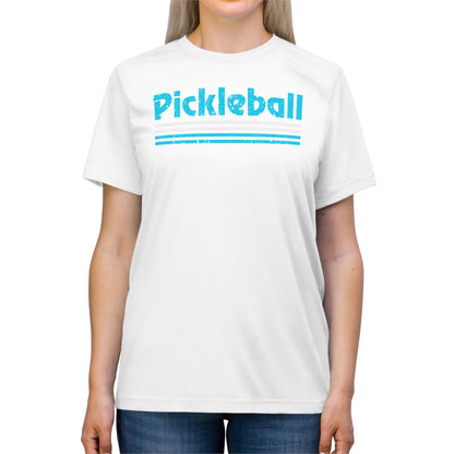 Retro Light Blue Pickleball Tee Shirt