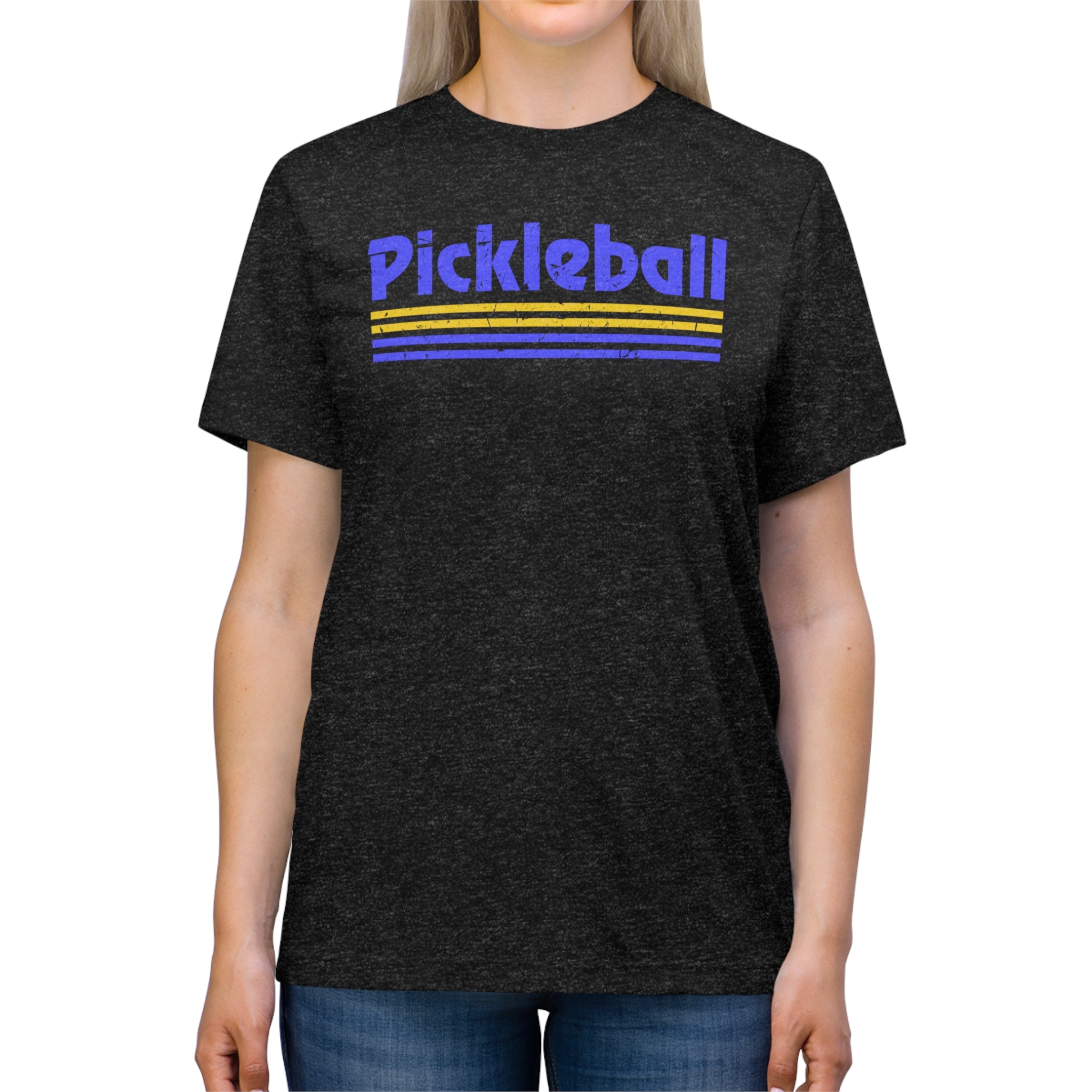 Retro Blue Pickleball Tee Shirt