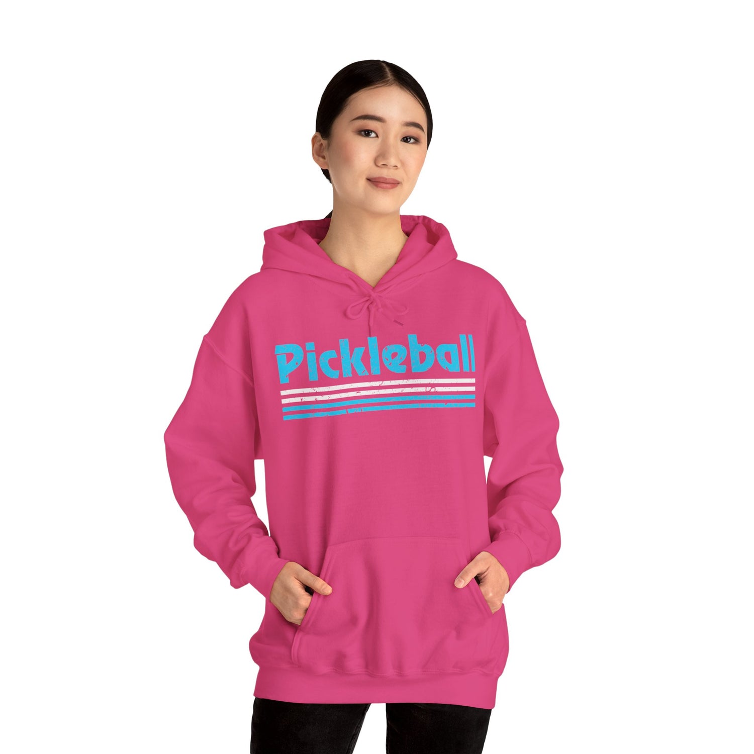 Retro Light Blue Pickleball Hoodie