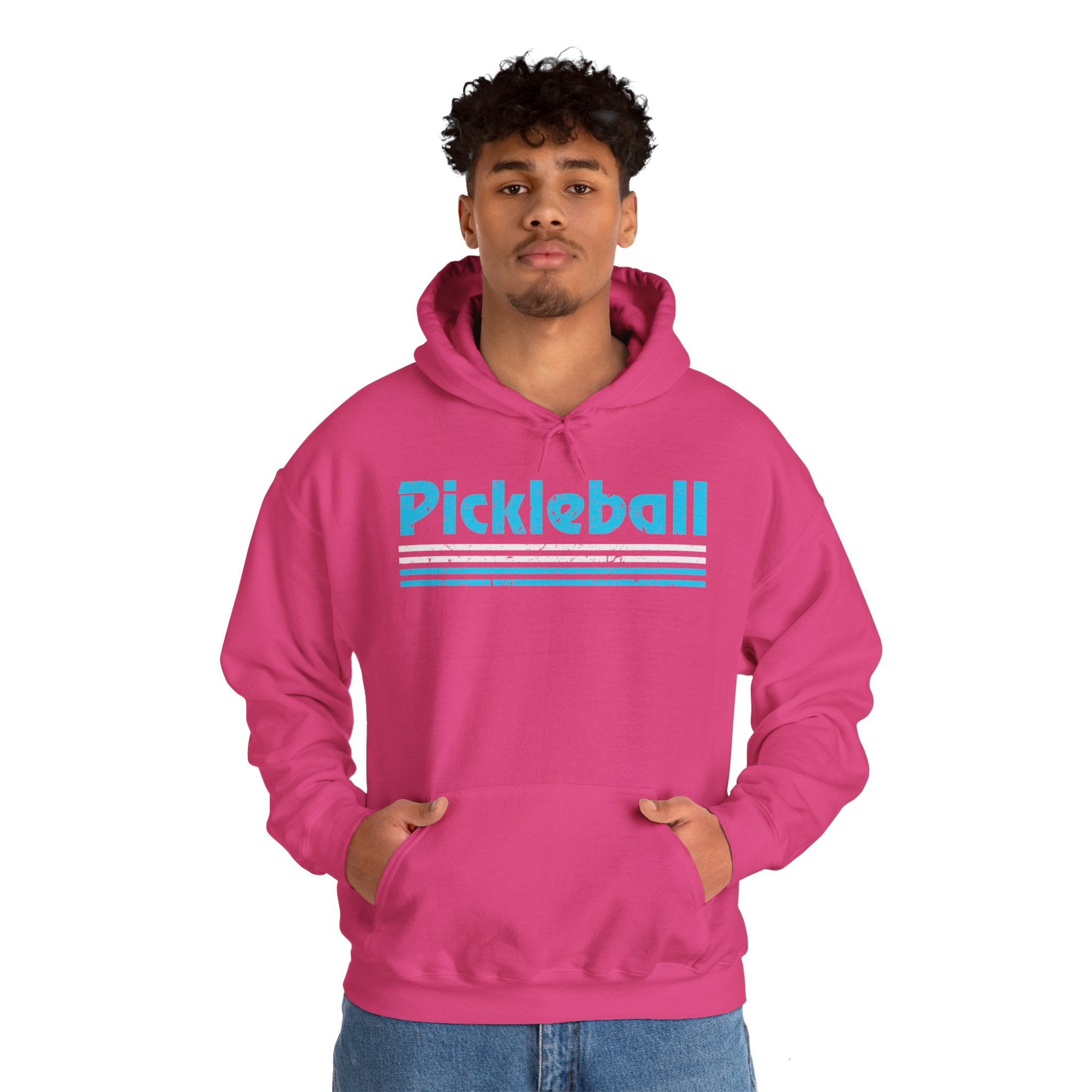 Retro Light Blue Pickleball Hoodie