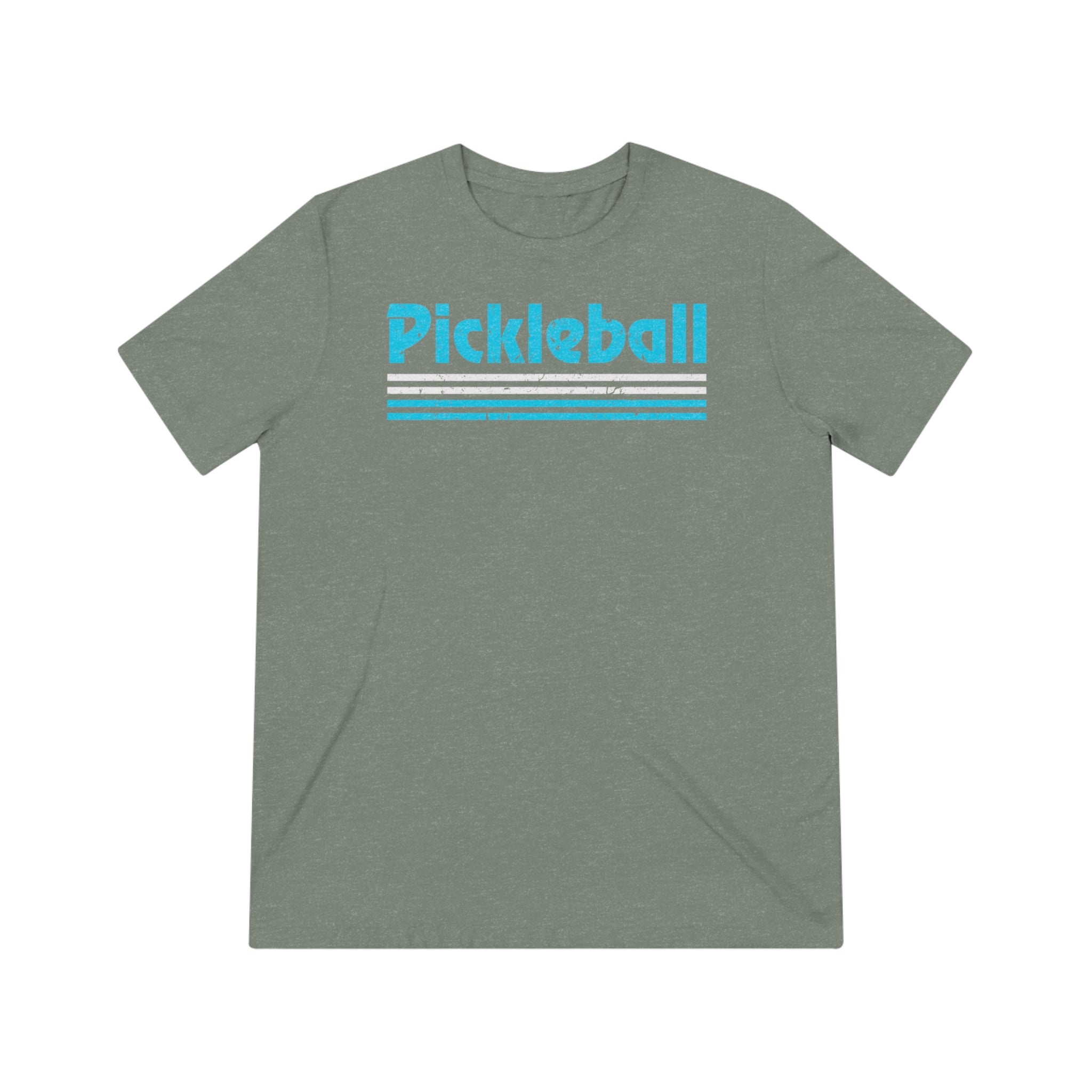 Retro Light Blue Pickleball Tee Shirt