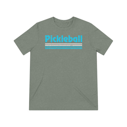 Retro Light Blue Pickleball Tee Shirt