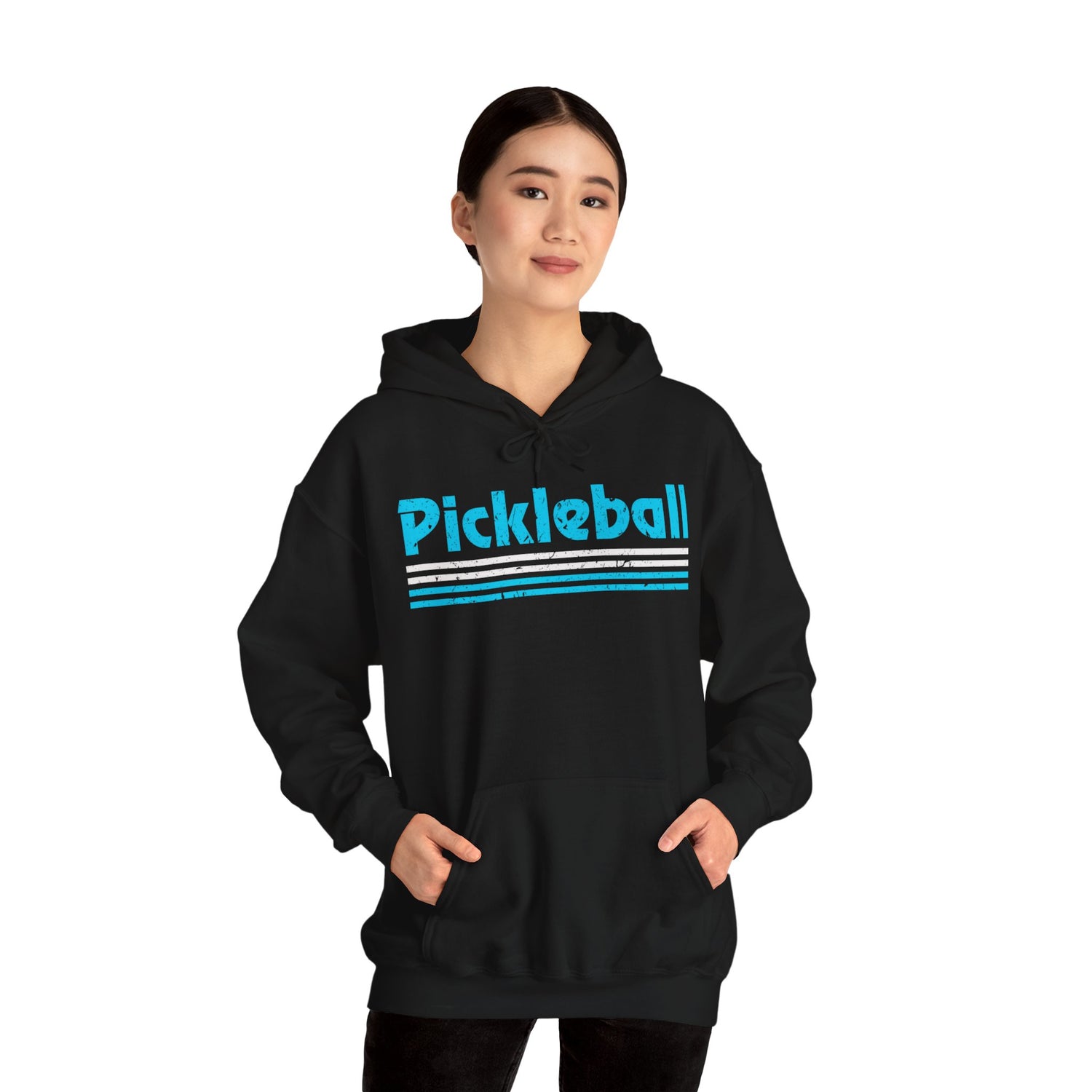 Retro Light Blue Pickleball Hoodie