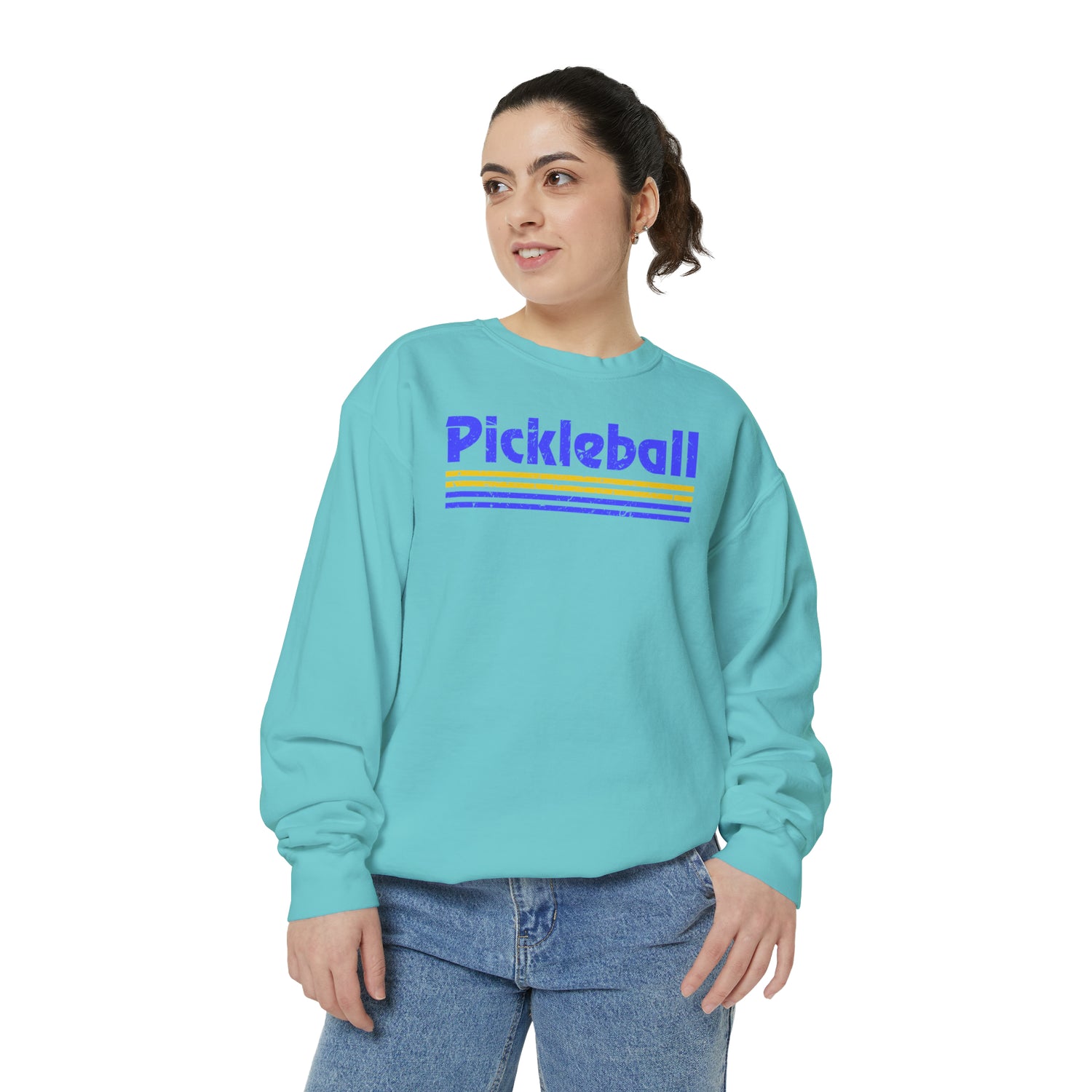 Retro Blue Pickleball Sweatshirt