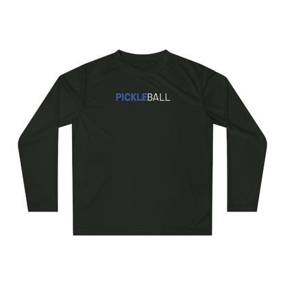 Blue White Pickleball Long Sleeve Tee - Dry Fit