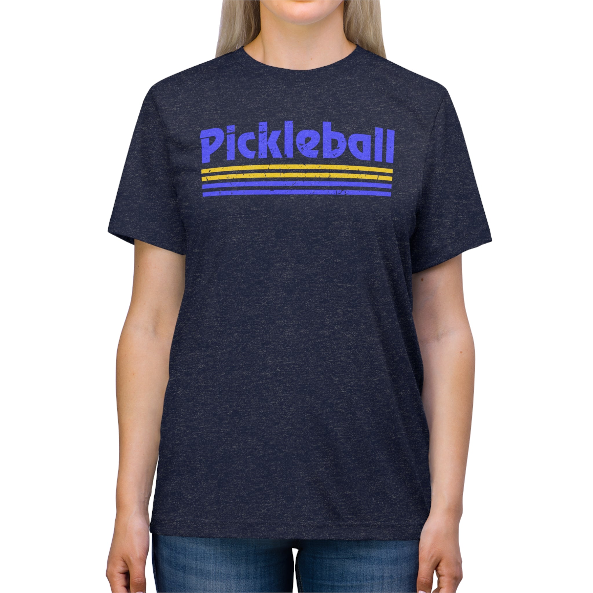 Retro Blue Pickleball Tee Shirt