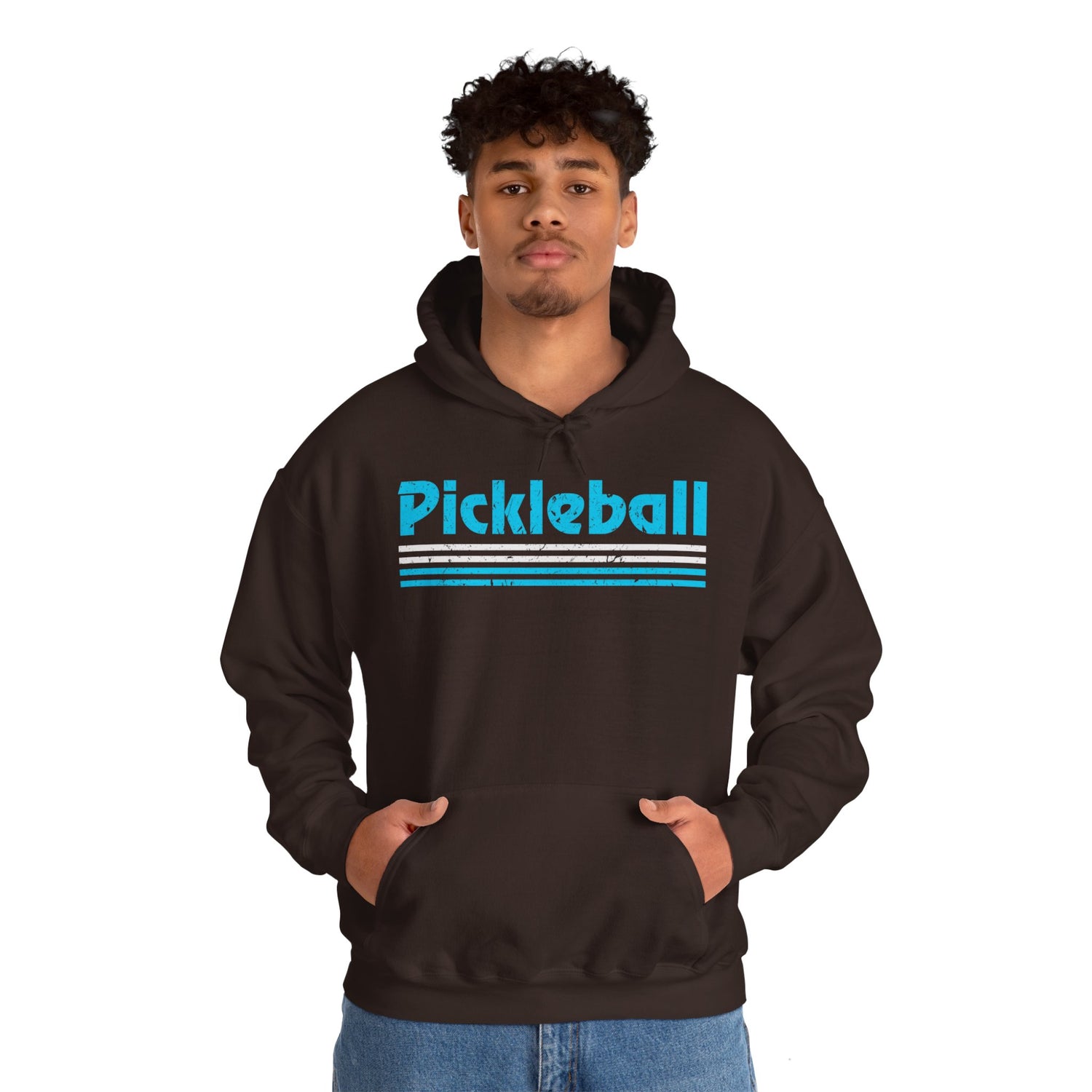 Retro Light Blue Pickleball Hoodie