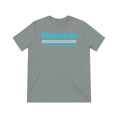 Retro Light Blue Pickleball Tee Shirt