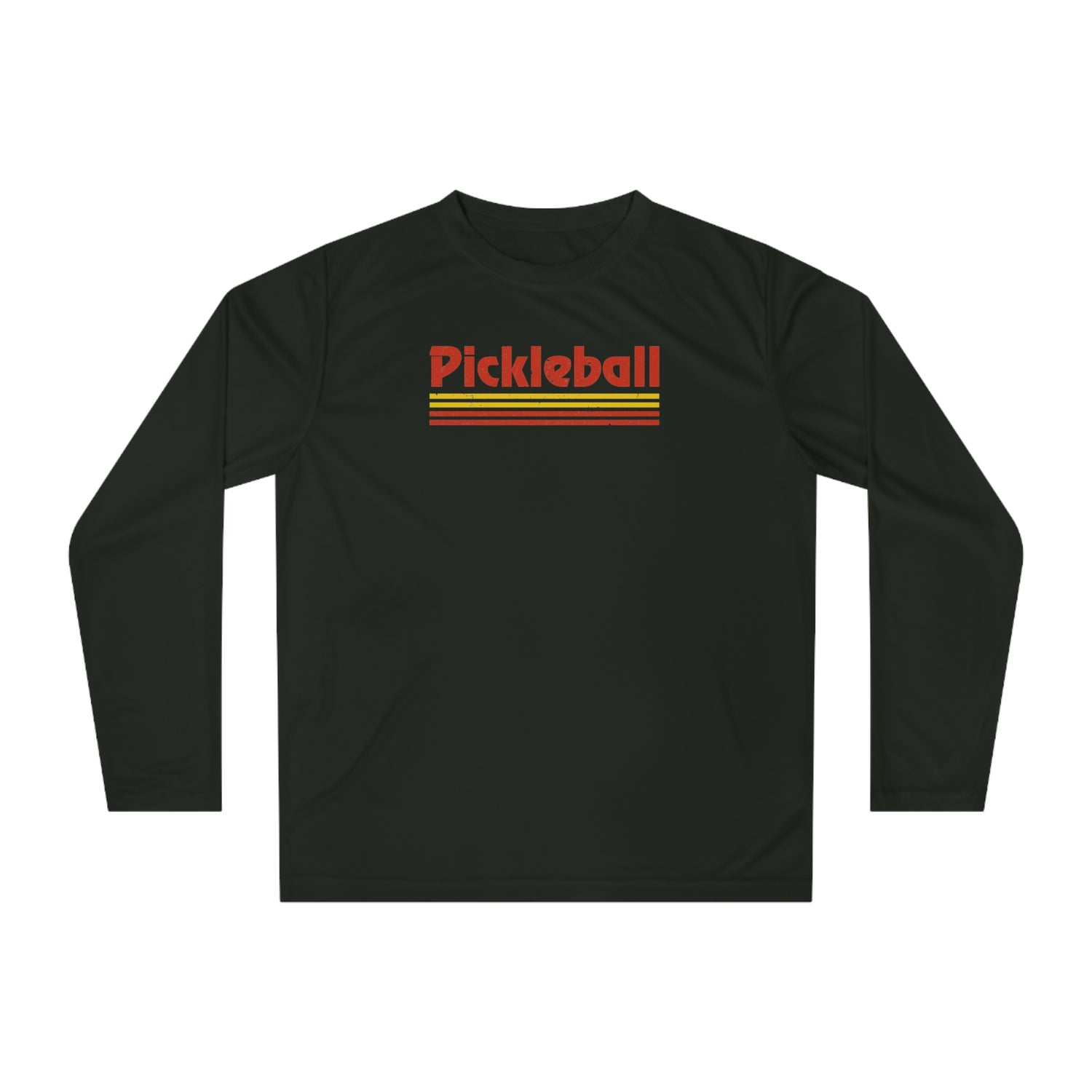 Retro Red Pickleball Long Sleeve Shirt - Dry Fit