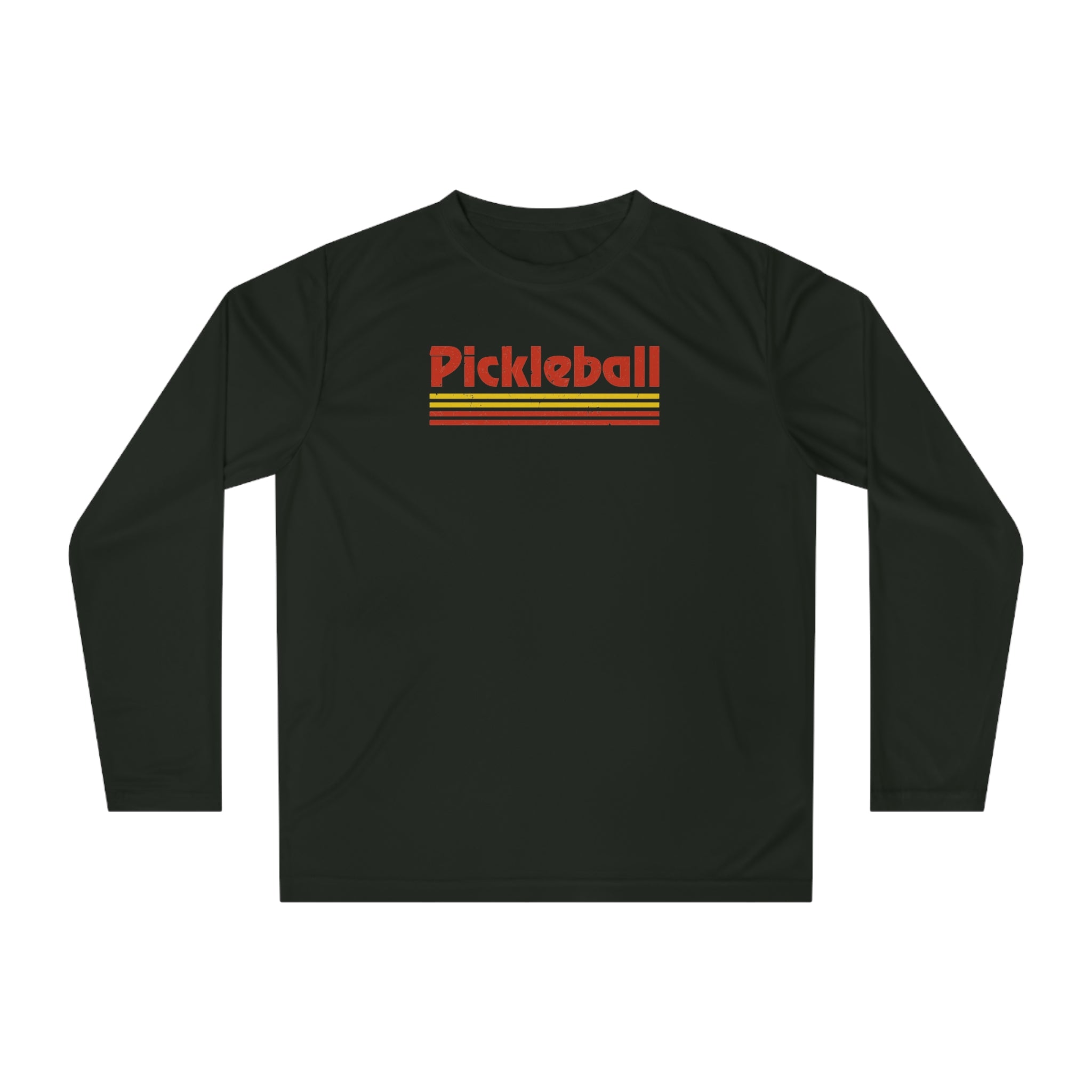 Retro Red Pickleball Long Sleeve Shirt - Dry Fit