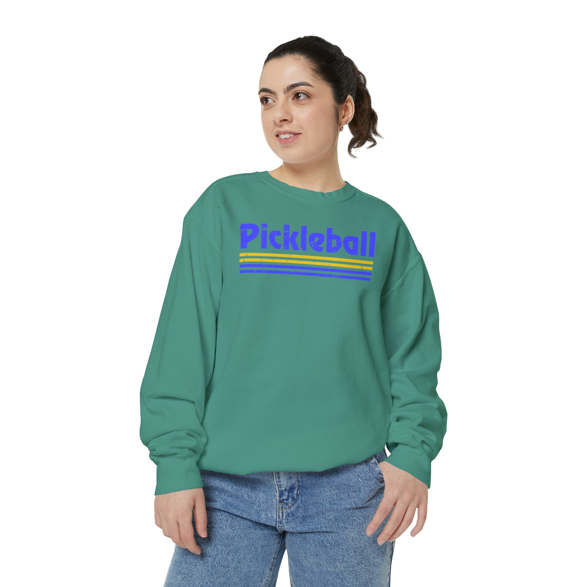 Retro Blue Pickleball Sweatshirt