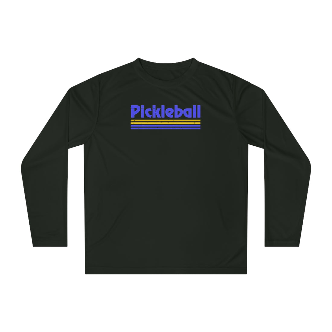 Retro Blue Pickleball Long Sleeve Shirt - Dry Fit