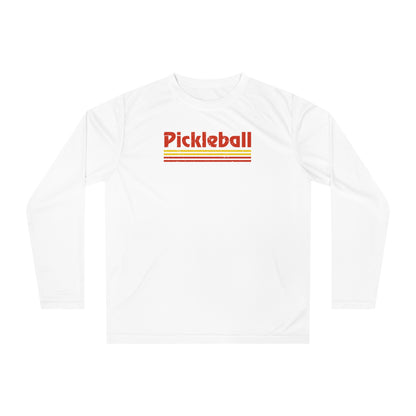 Retro Red Pickleball Long Sleeve Shirt - Dry Fit