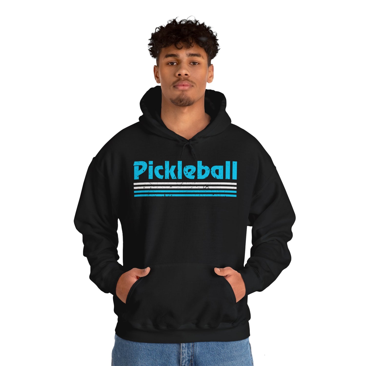 Retro Light Blue Pickleball Hoodie