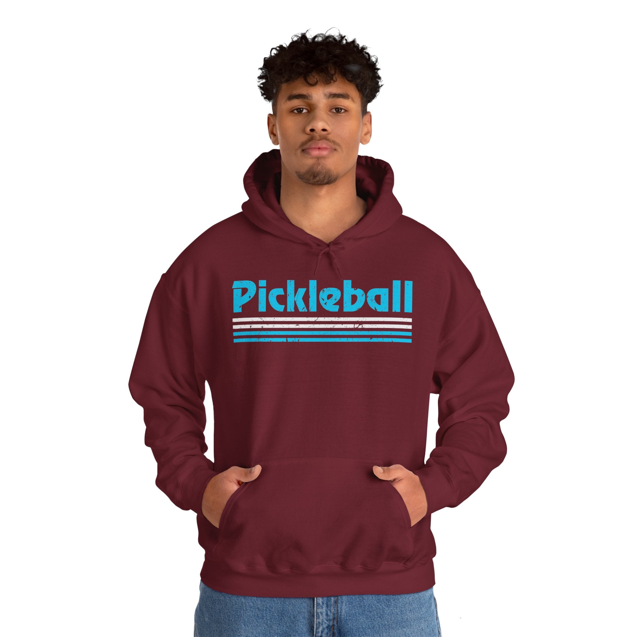 Retro Light Blue Pickleball Hoodie