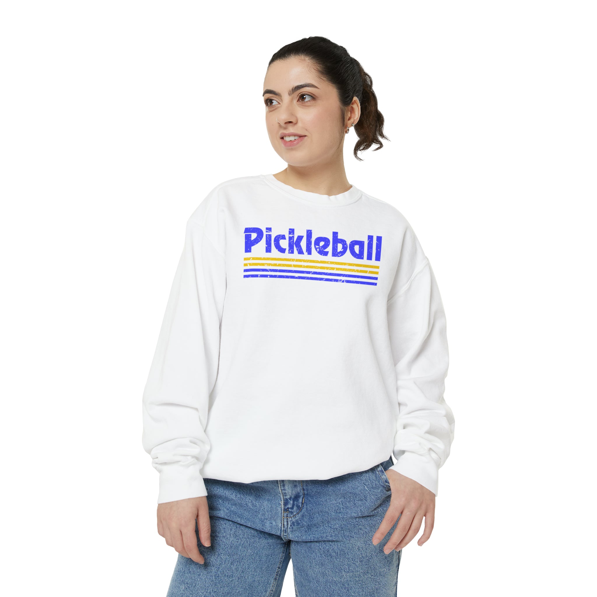 Retro Blue Pickleball Sweatshirt