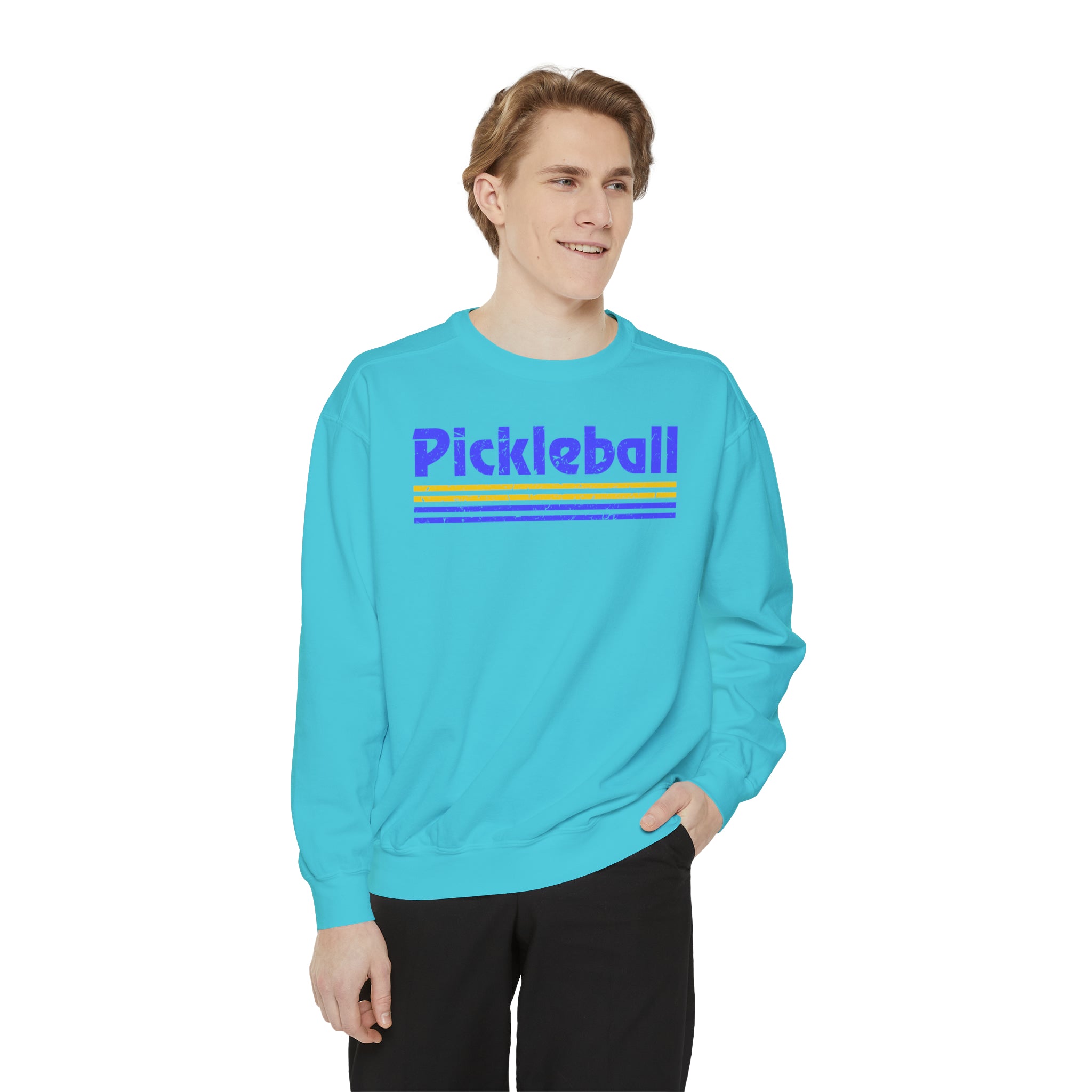 Retro Blue Pickleball Sweatshirt