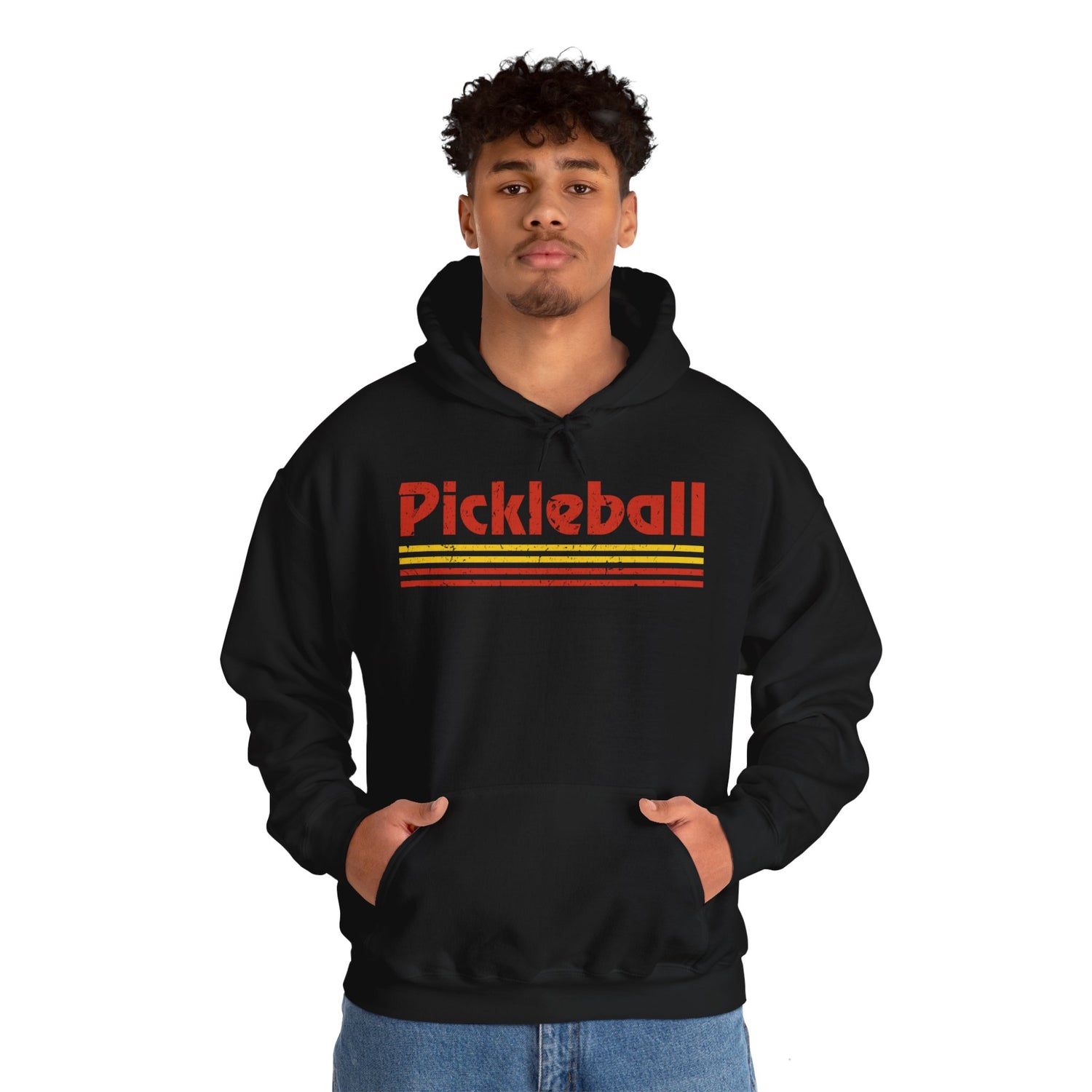 Retro Red Pickleball Hoodie