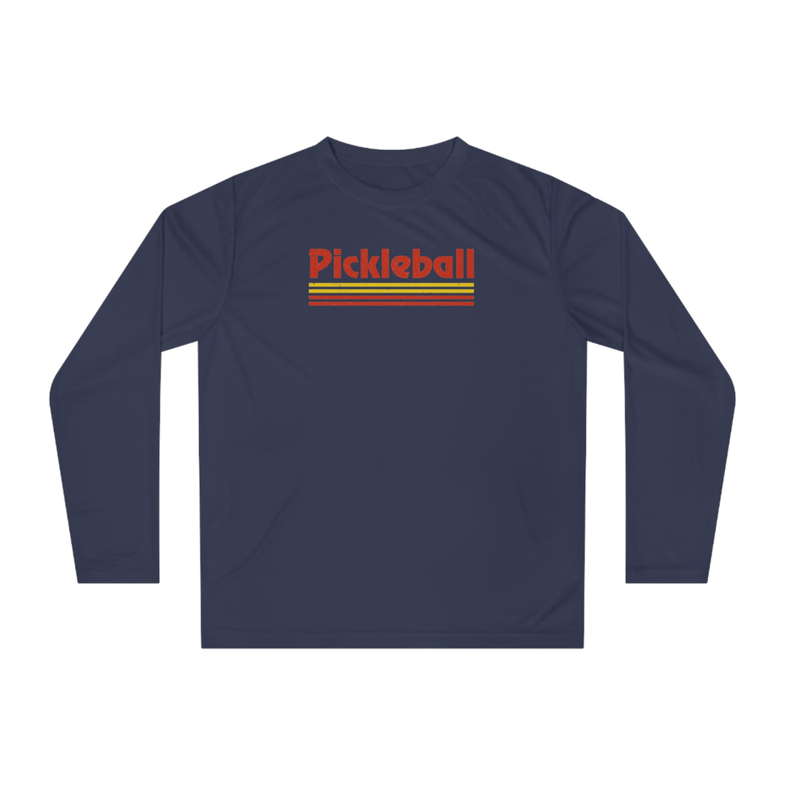 Retro Red Pickleball Long Sleeve Shirt - Dry Fit