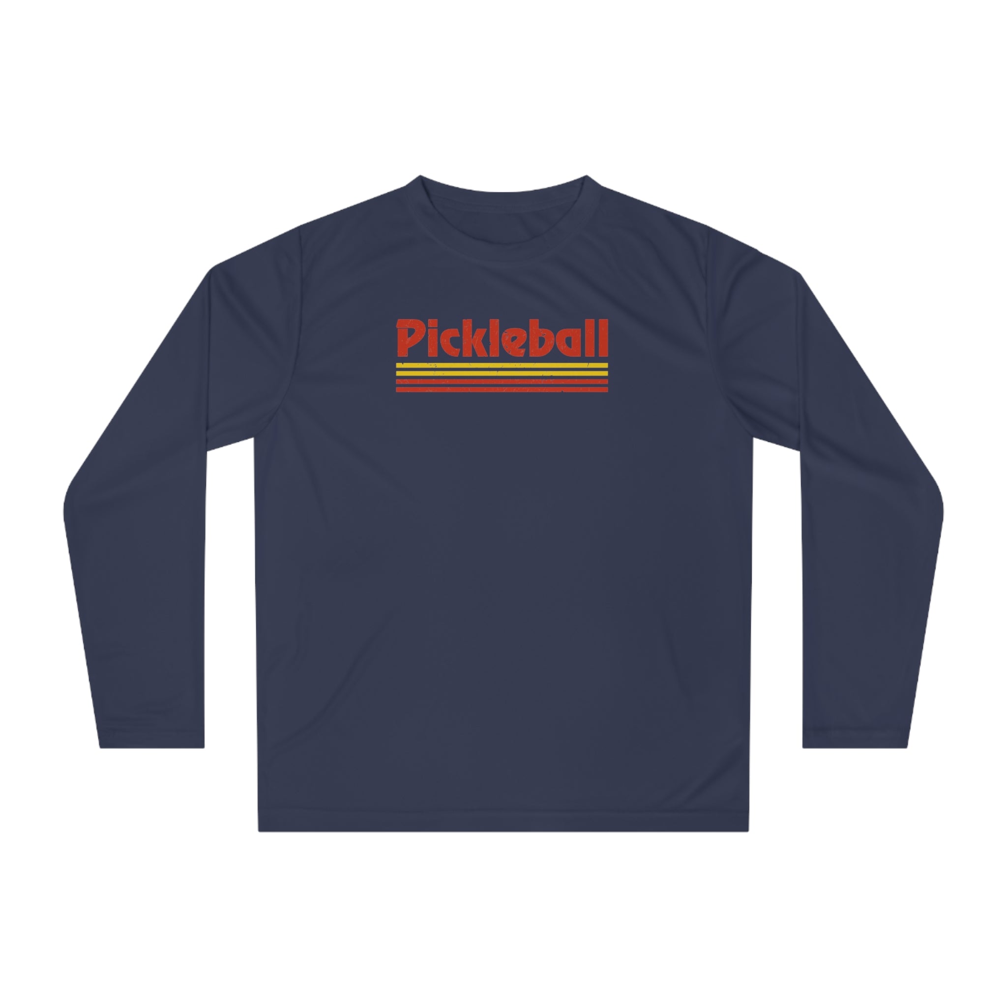 Retro Red Pickleball Long Sleeve Shirt - Dry Fit