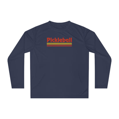 Retro Red Pickleball Long Sleeve Shirt - Dry Fit