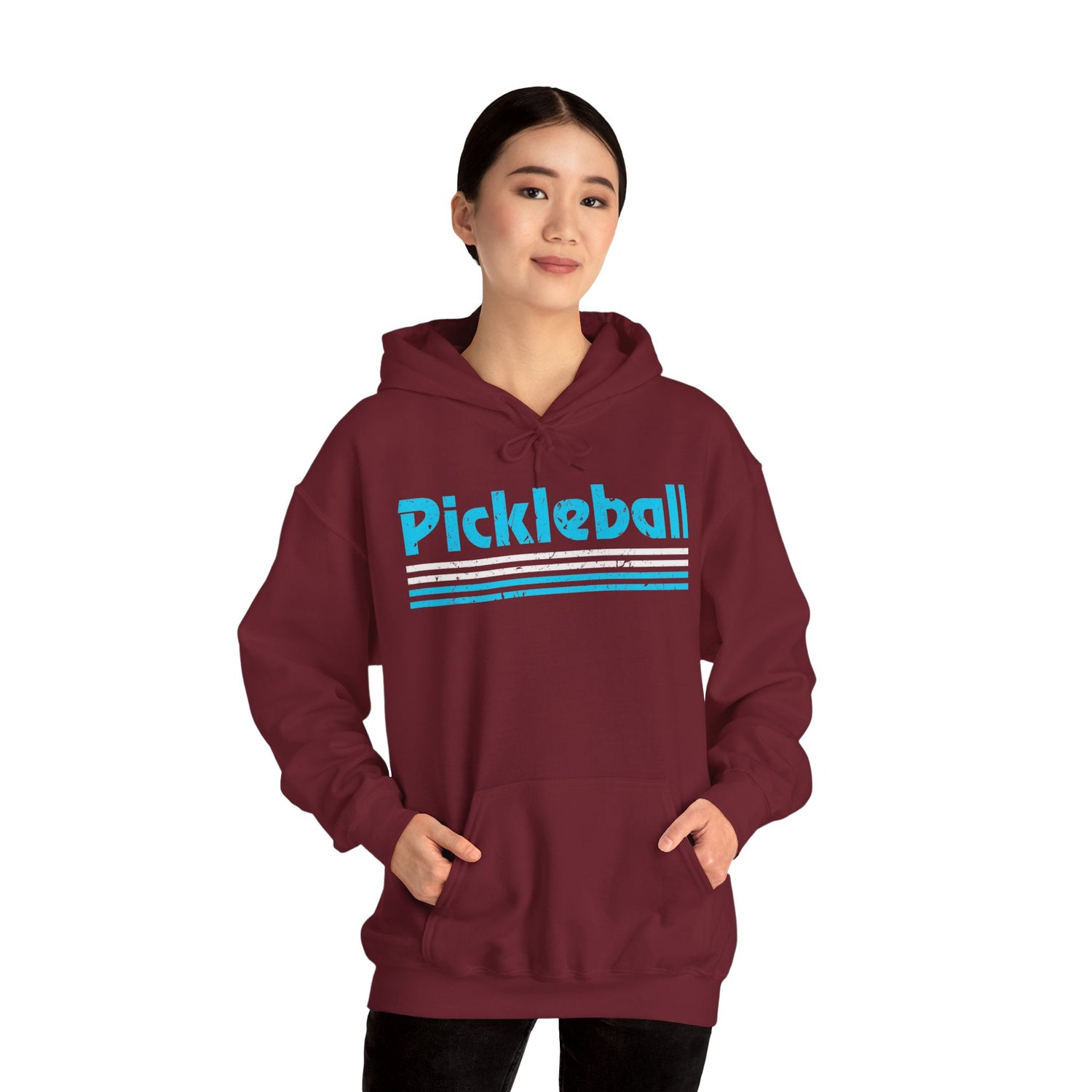 Retro Light Blue Pickleball Hoodie