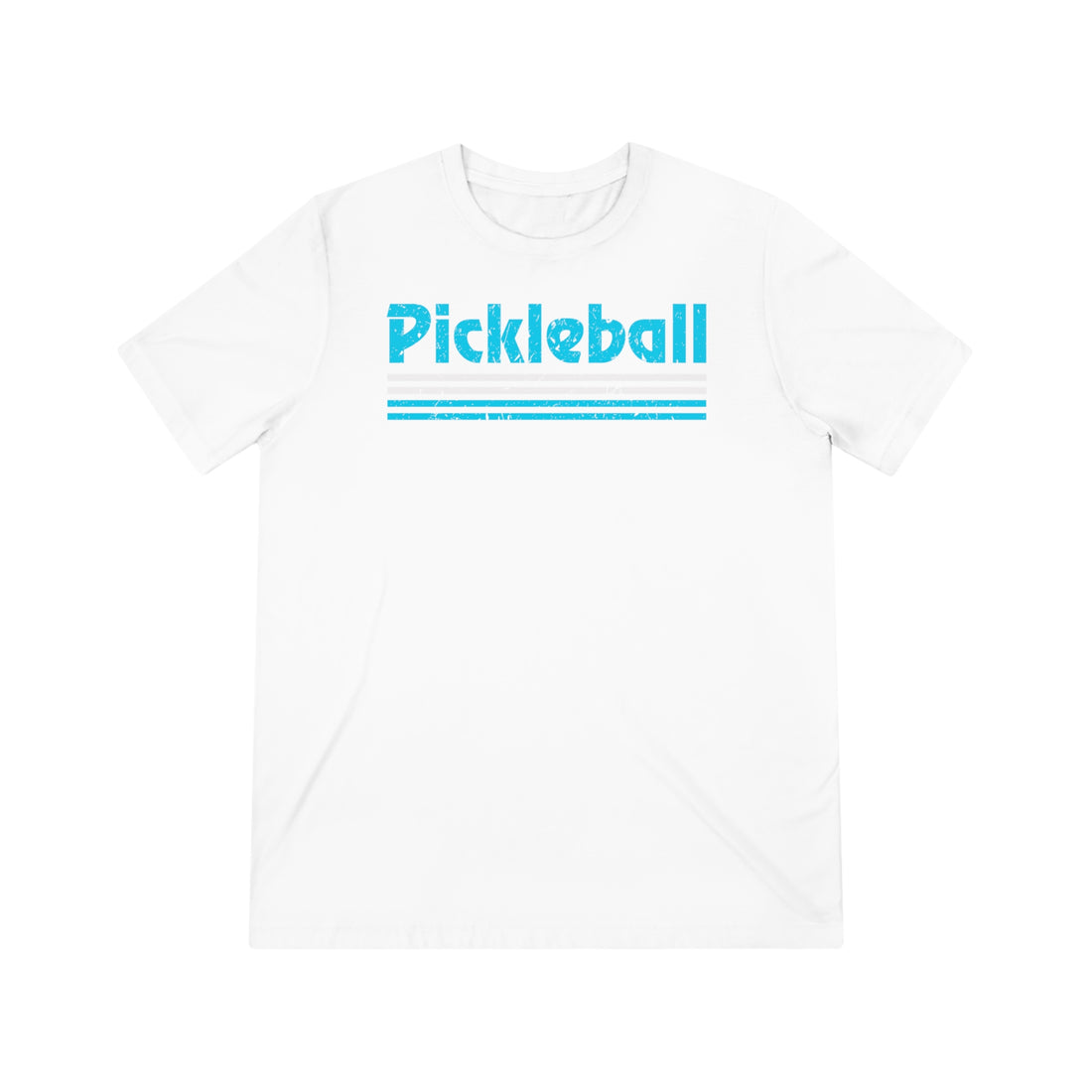 Retro Light Blue Pickleball Tee Shirt