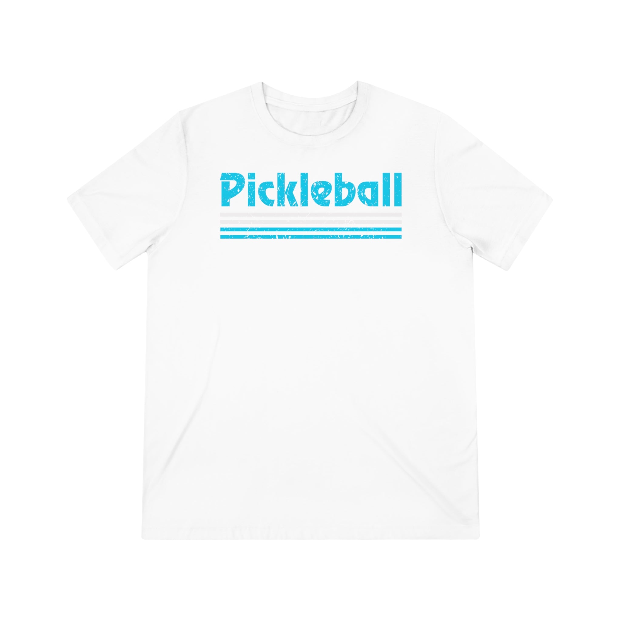 Retro Light Blue Pickleball Tee Shirt