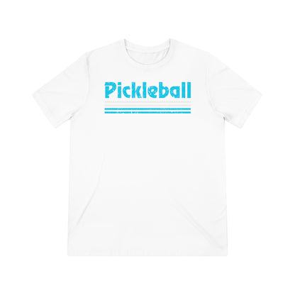 Retro Light Blue Pickleball Tee Shirt