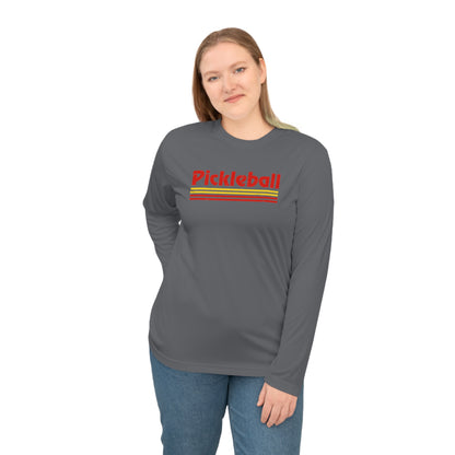 Retro Red Pickleball Long Sleeve Tee - Dry Fit