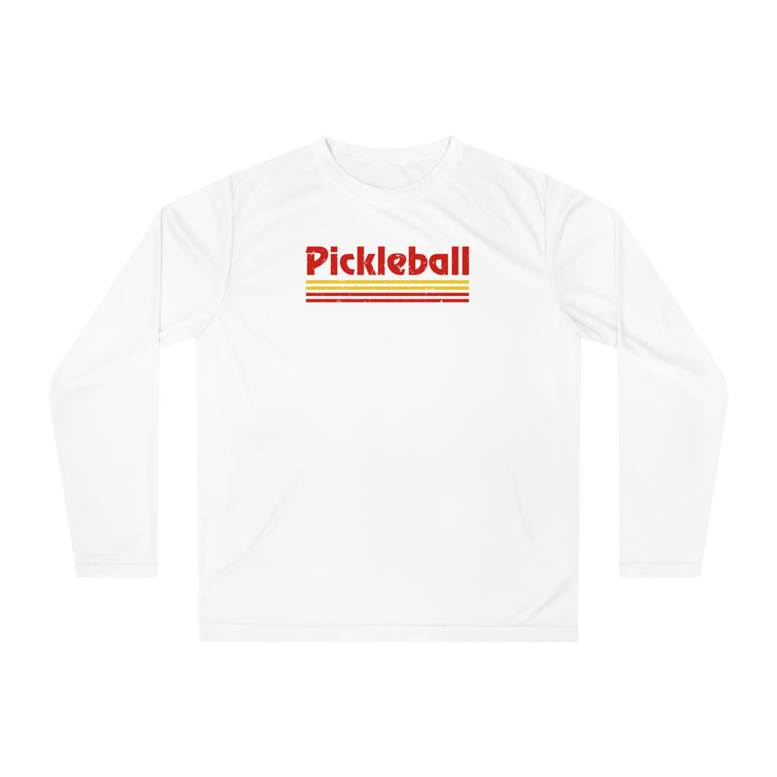 Retro Red Pickleball Long Sleeve Tee - Dry Fit