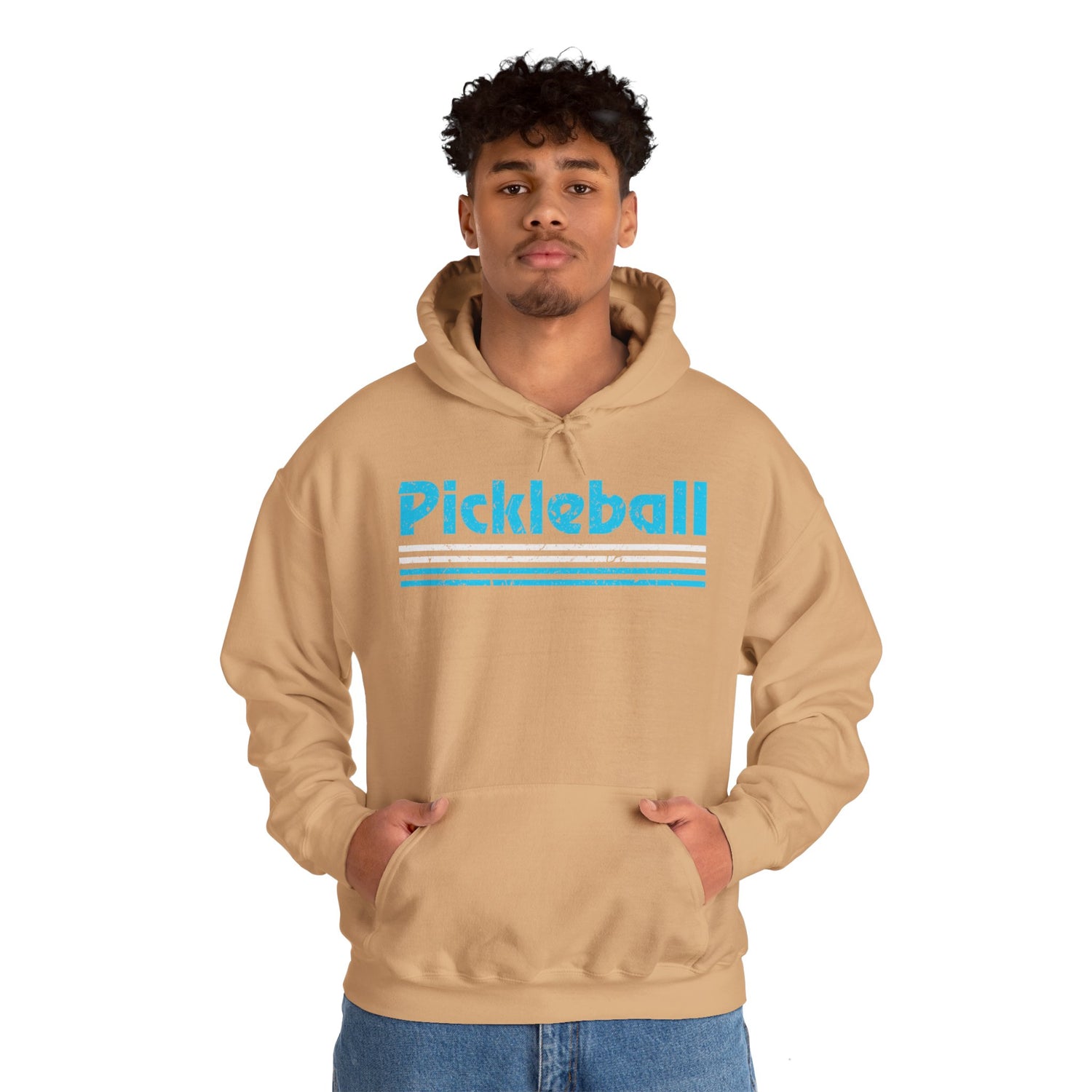 Retro Light Blue Pickleball Hoodie