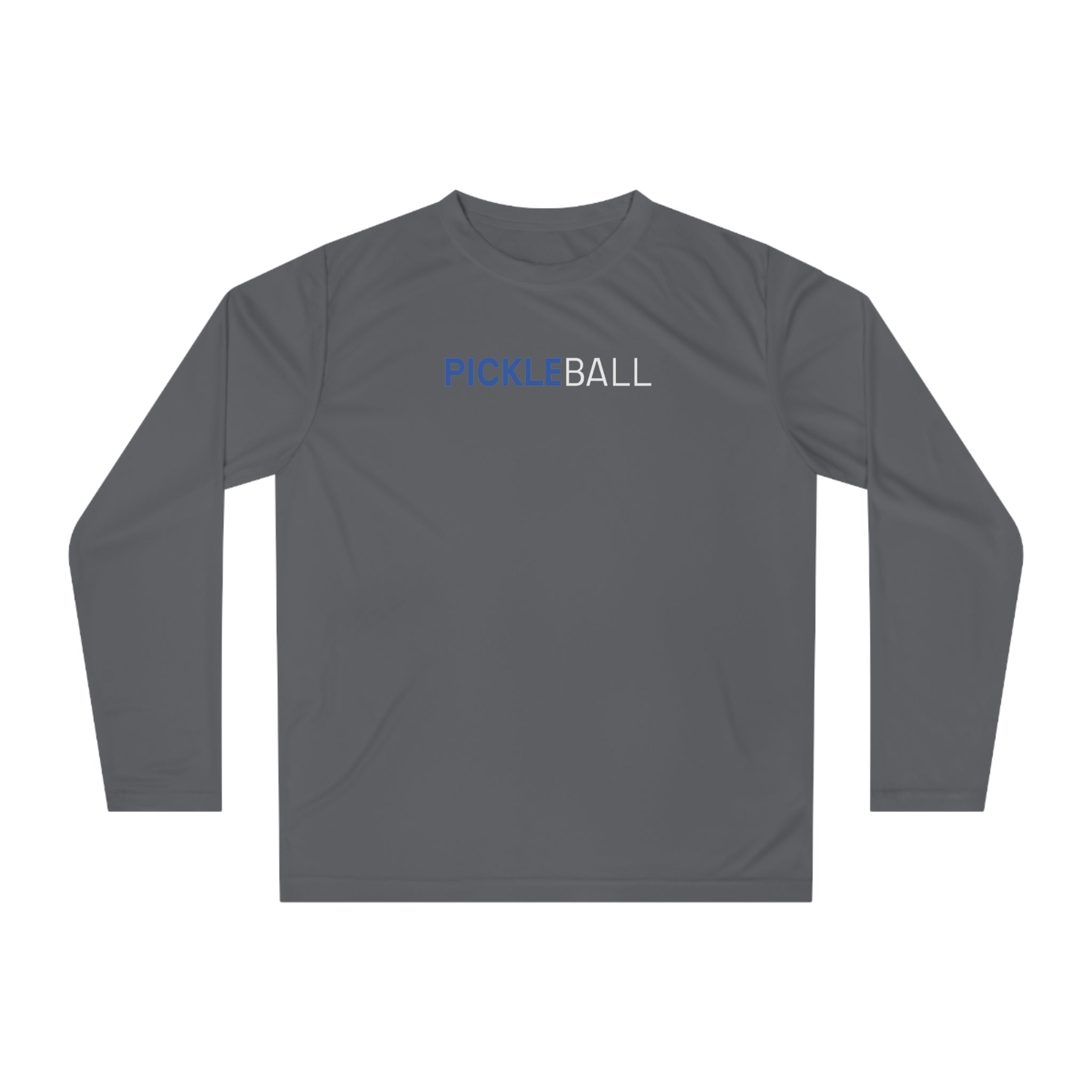 Blue White Pickleball Long Sleeve Tee - Dry Fit