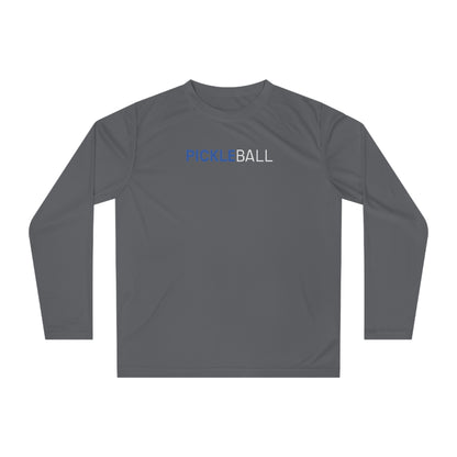 Blue White Pickleball Long Sleeve Tee - Dry Fit