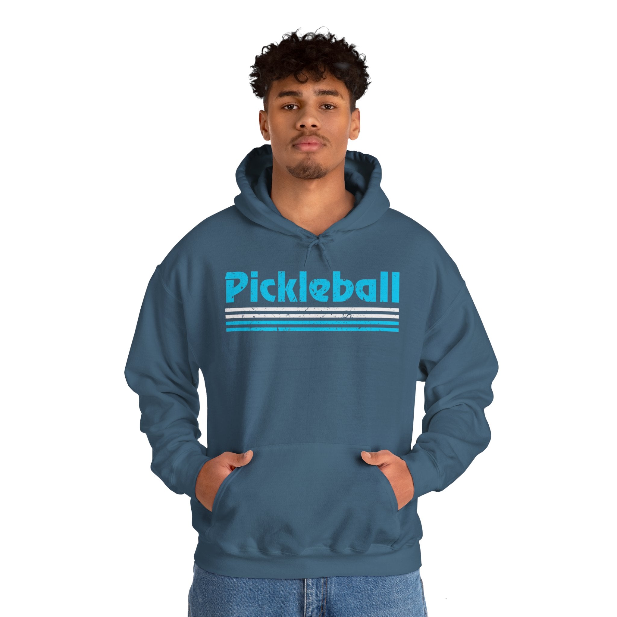 Retro Light Blue Pickleball Hoodie