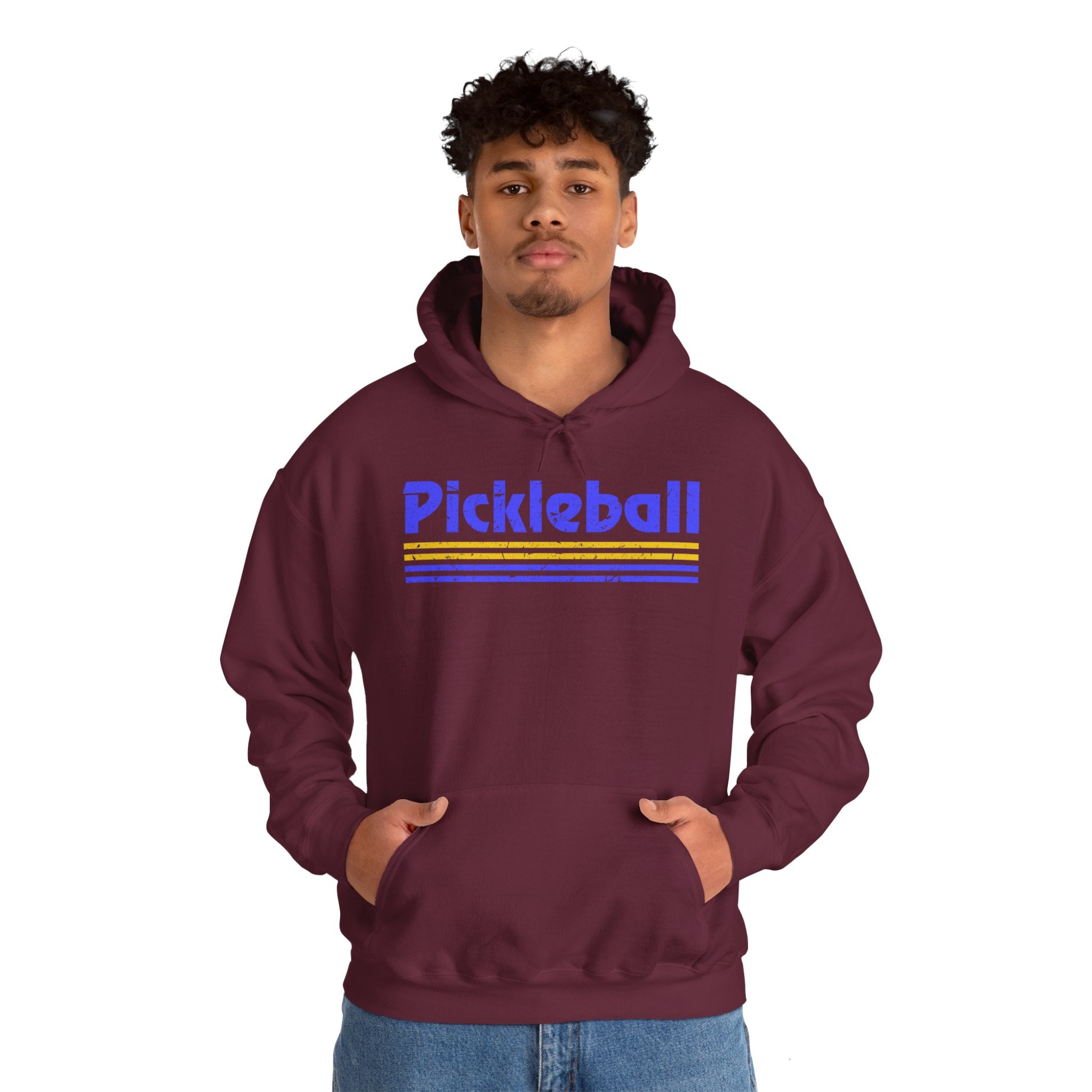 Retro Blue Pickleball Hoodie