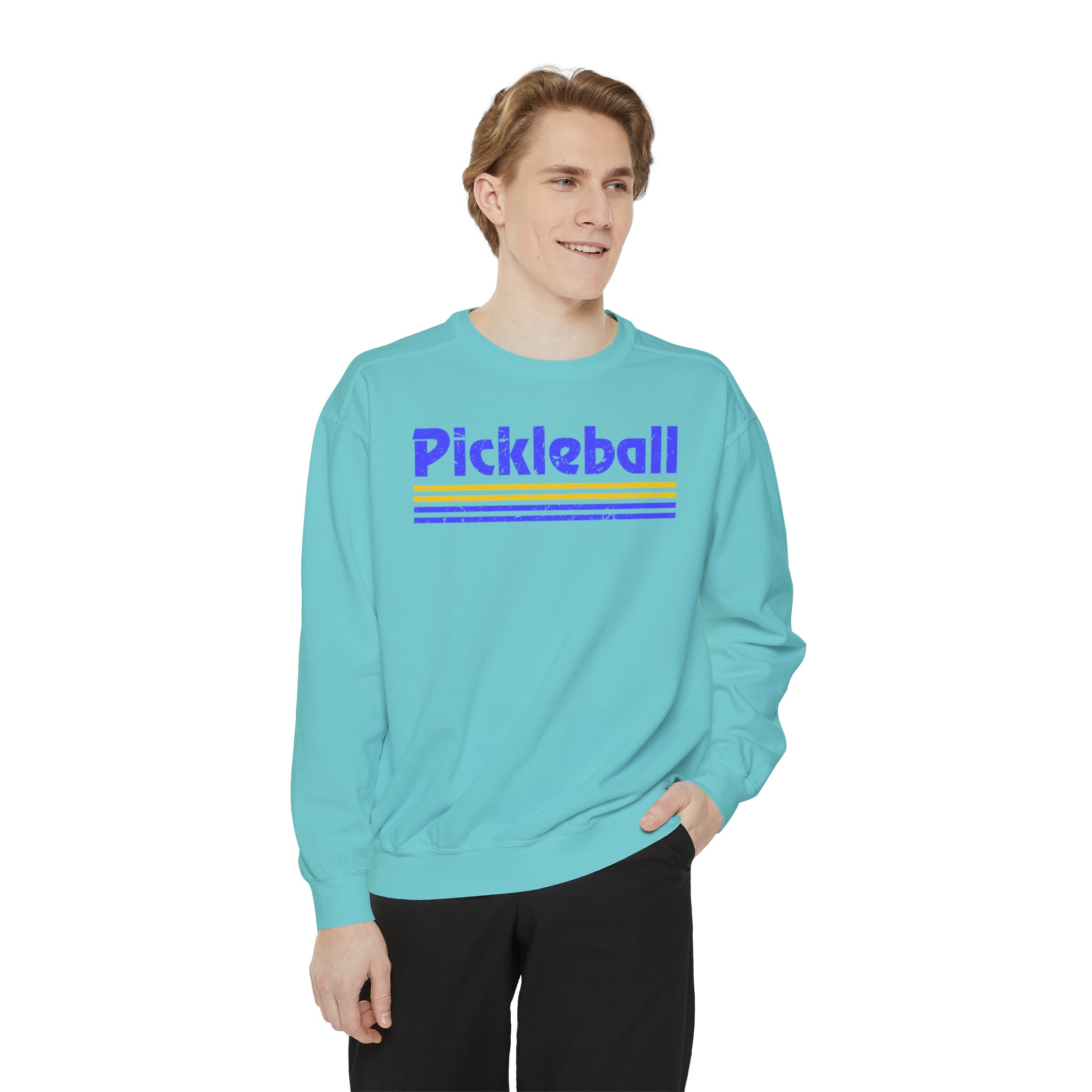 Retro Blue Pickleball Sweatshirt