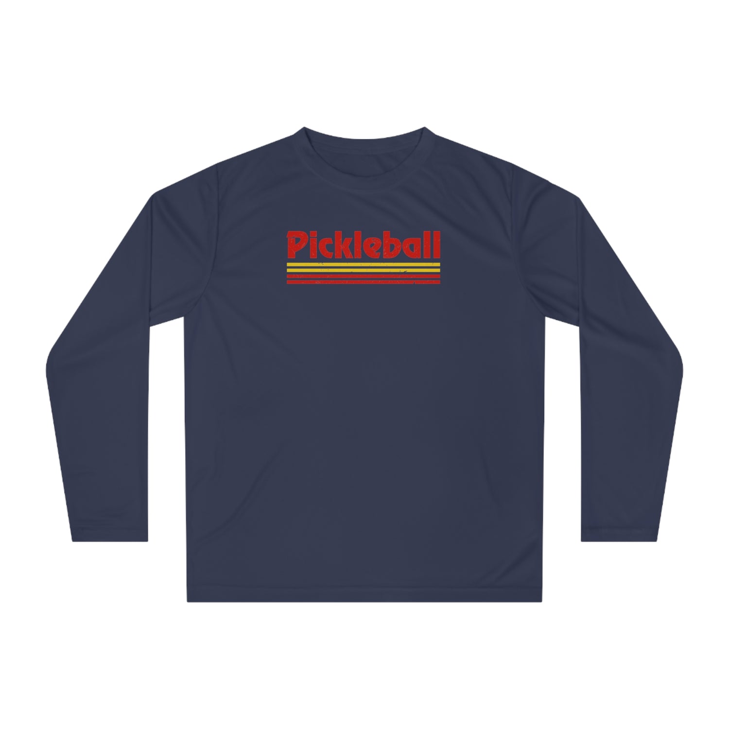 Retro Red Pickleball Long Sleeve Tee - Dry Fit